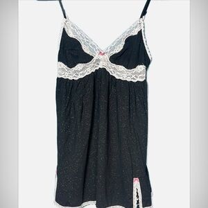 Vintage Victoria's Secret fairy glittered slip dress pink bow detail size medium